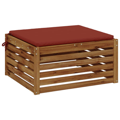 Vidaxl 1-piece zitkussen soest 100% polyester rood 60 x 60 x 3 cm