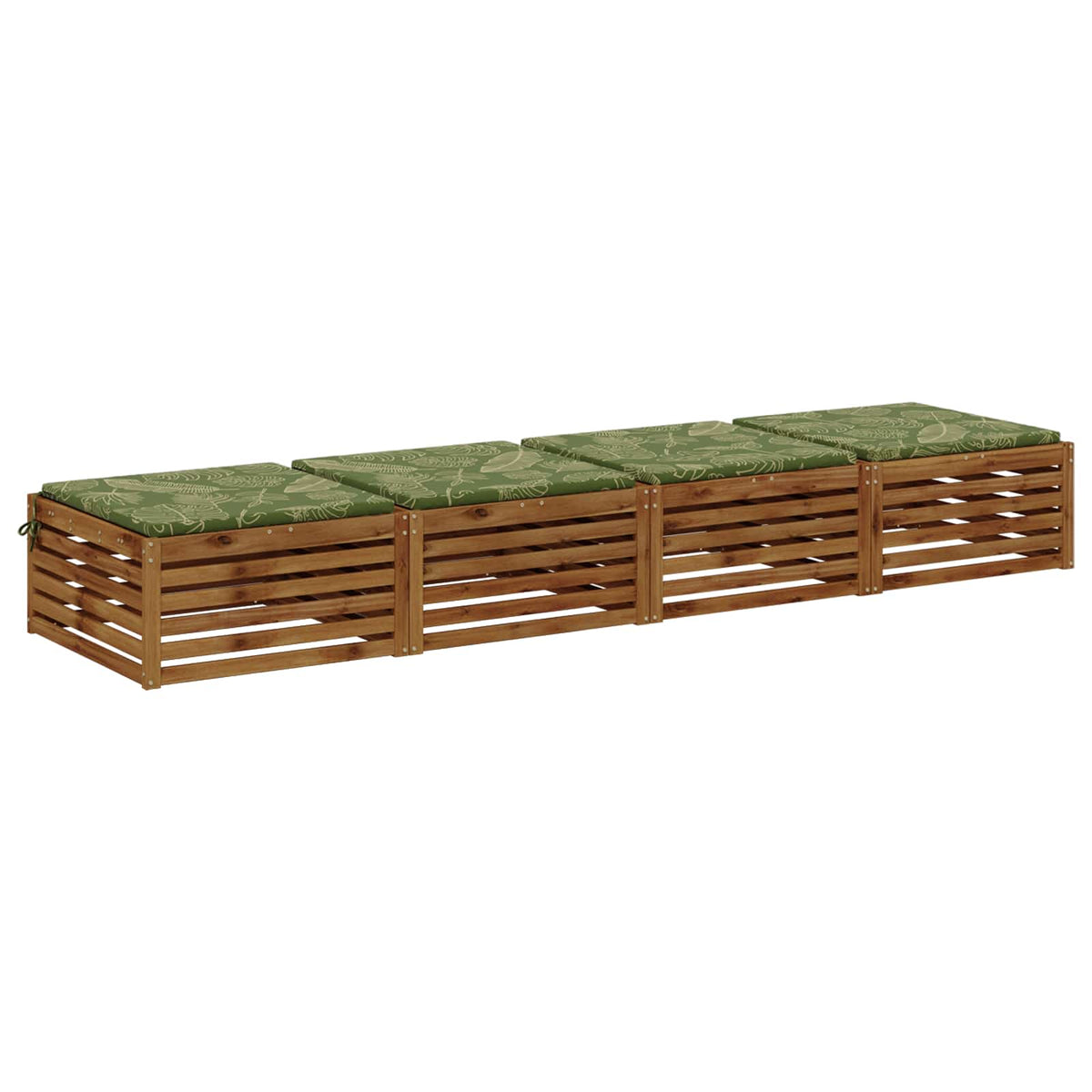 Vidaxl 4-piece zitkussens soest 4 st 100% polyester bladontwerp