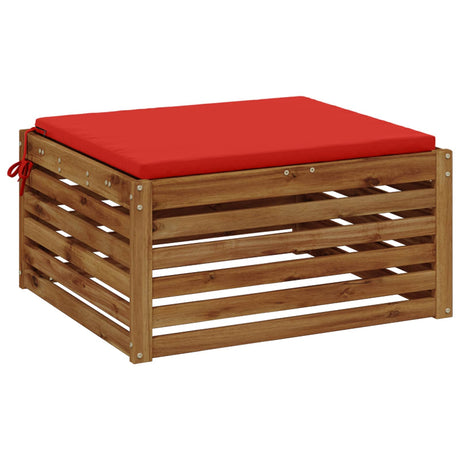 Vidaxl 1-piece zitkussen soest 100% polyester rood 60 x 60 x 3 cm