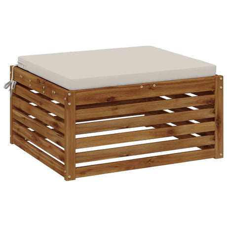 Vidaxl 1-piece zitkussen soest 100% polyester wit 60 x 60 x 5 cm