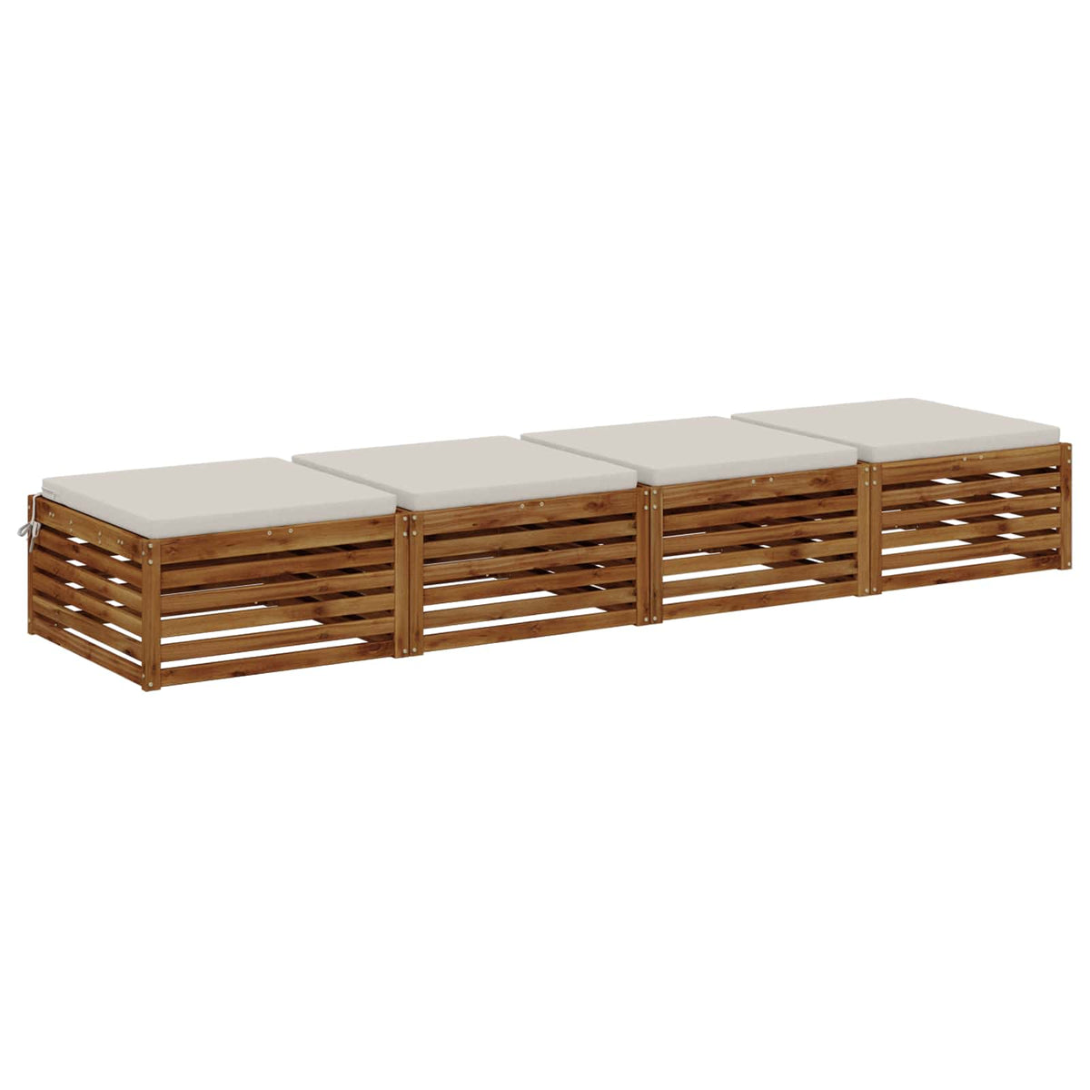 Vidaxl 4-piece zitkussens soest 4 st 100% polyester wit 60 x 60 x 5 cm