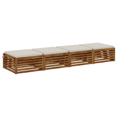 Vidaxl 4-piece zitkussens soest 4 st 100% polyester wit 60 x 60 x 5 cm