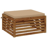 Vidaxl 1-piece zitkussen soest 100% polyester zand 60 x 60 x 5 cm