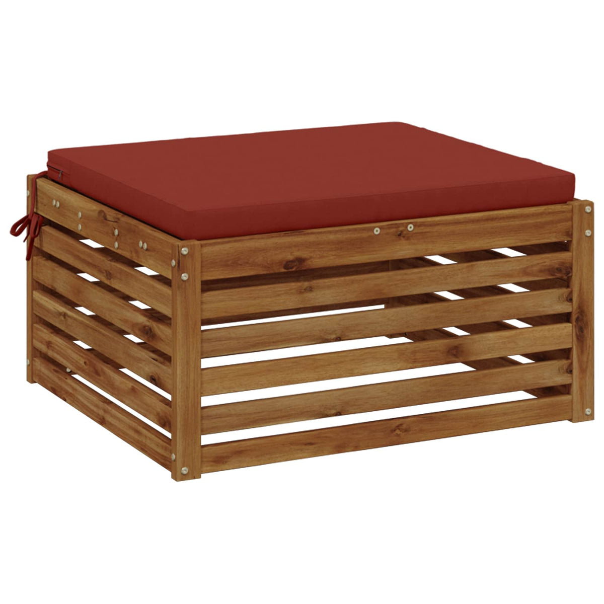 Vidaxl 1-piece zitkussen soest 100% polyester rood 60 x 60 x 5 cm