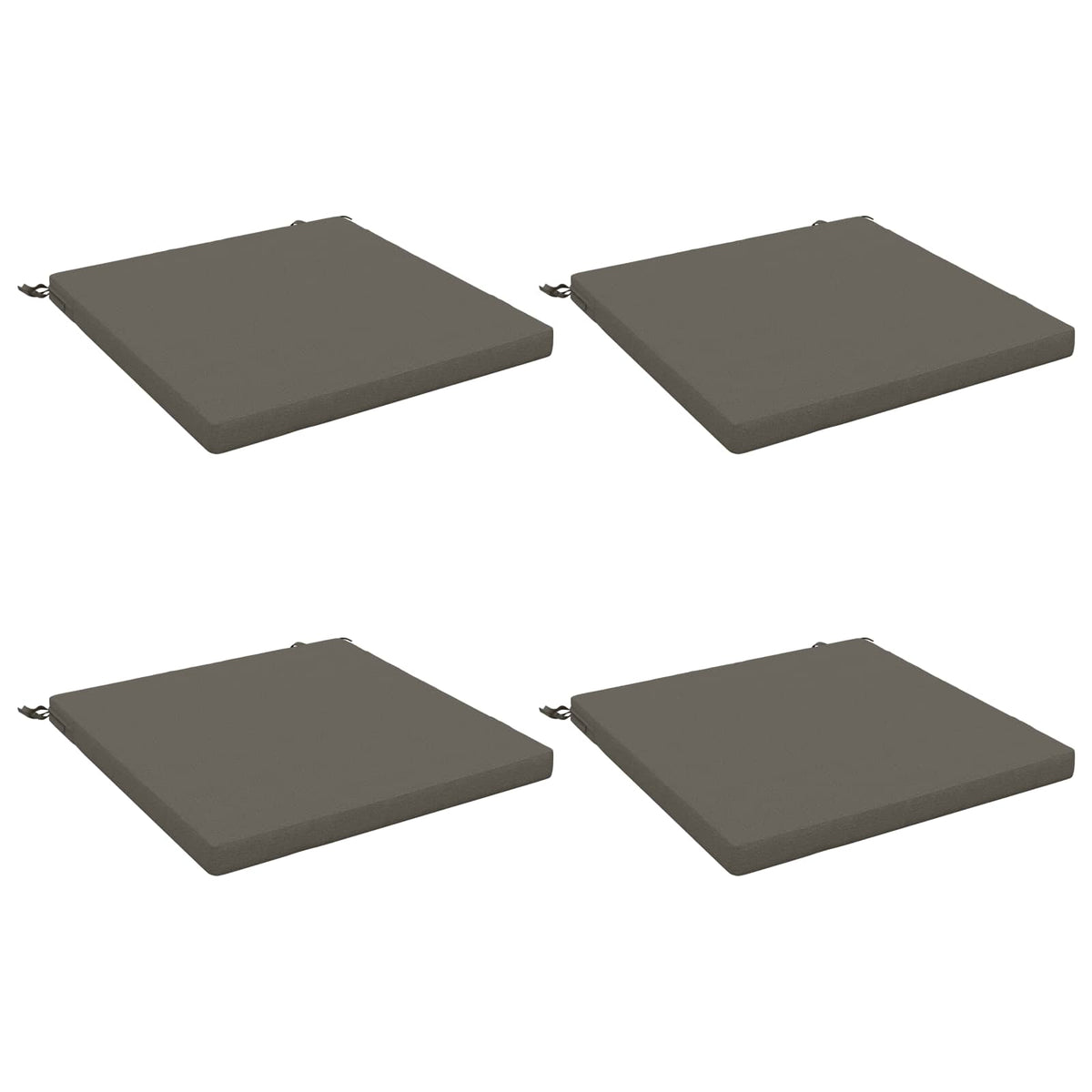 Vidaxl 4-piece zitkussens soest 4 st 100% polyester grijs