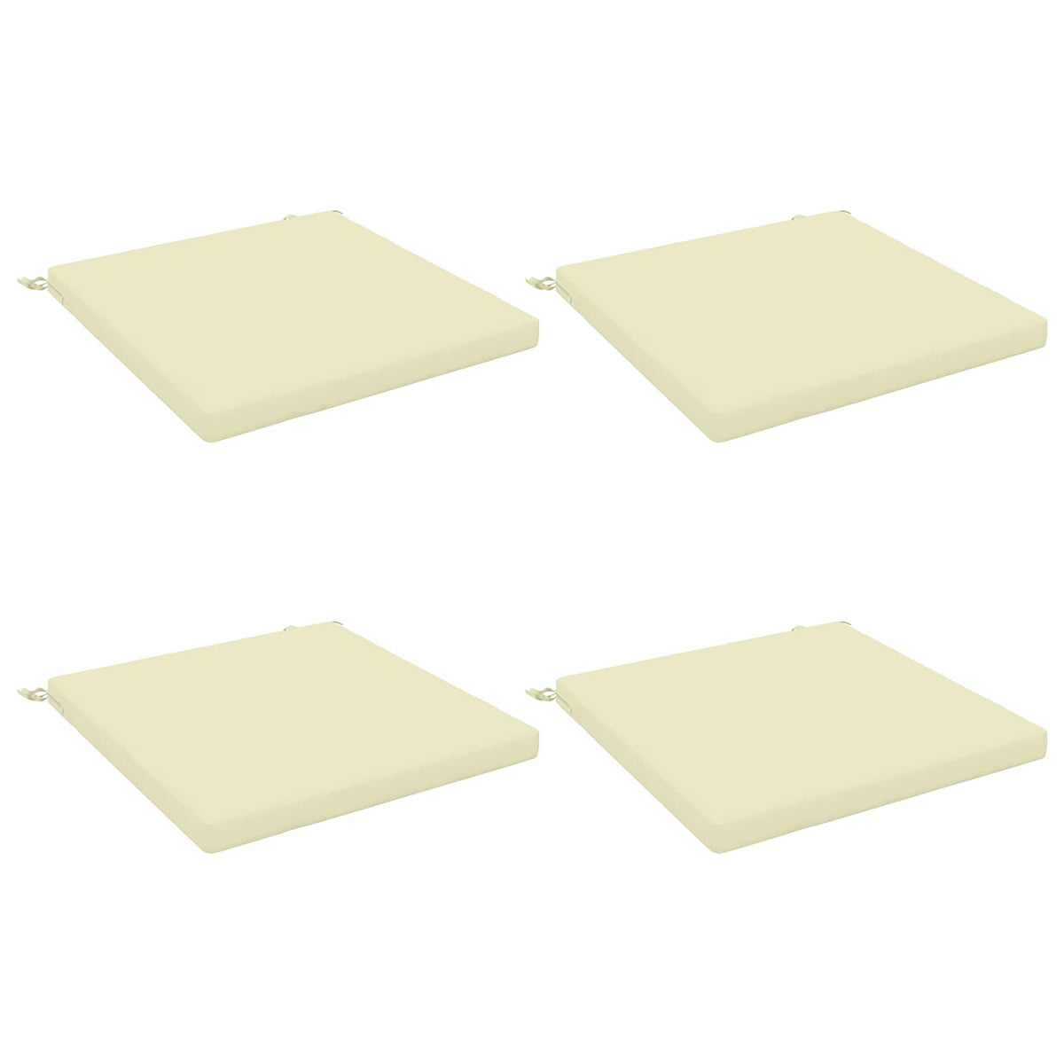 Vidaxl 4-piece zitkussens soest 4 st 100% polyester crèmekleurig