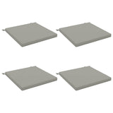 Vidaxl 4-piece zitkussens soest 4 st 100% polyester grijs