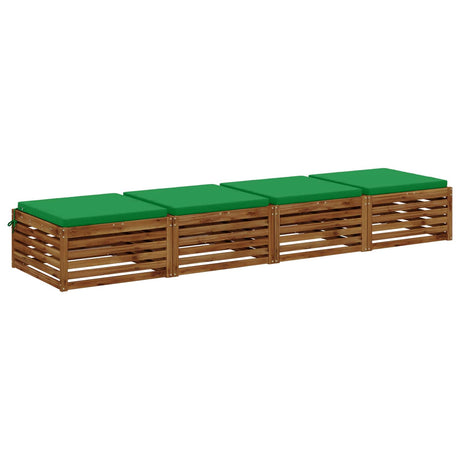 Vidaxl 4-piece zitkussens soest 4 st 100% polyester groen