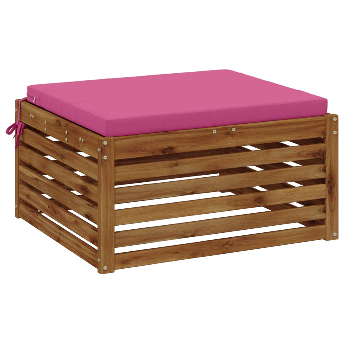 Vidaxl 1-piece zitkussen soest 100% polyester roze 60 x 60 x 5 cm