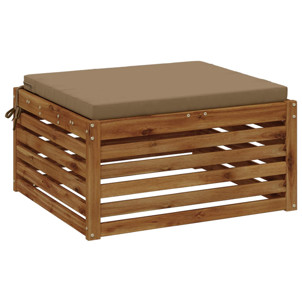 Vidaxl 1-piece zitkussen soest 100% polyester taupe 60 x 60 x 5 cm