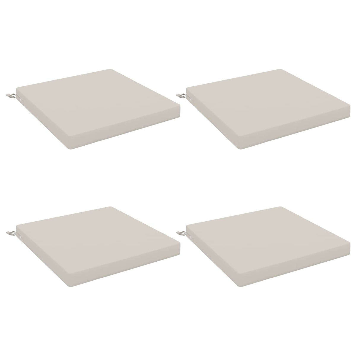 Vidaxl 4-piece zitkussens soest 4 st 100% polyester wit 60 x 60 x 7 cm