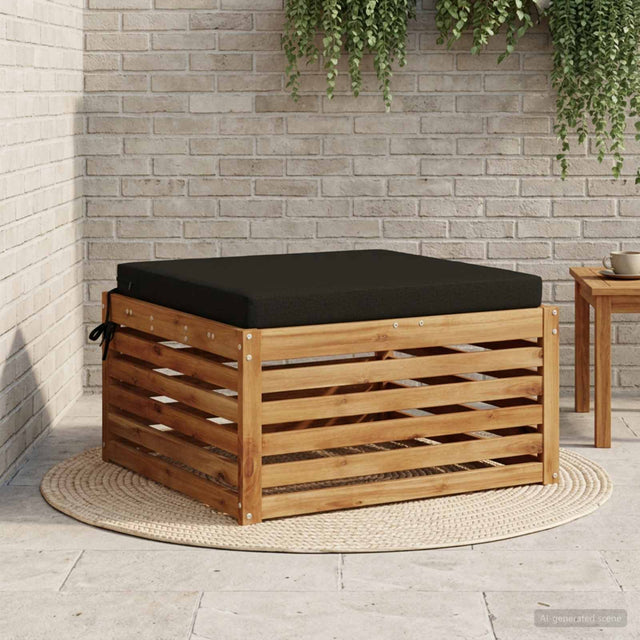Vidaxl 1-piece zitkussen soest 100% polyester zwart 60 x 60 x 7 cm