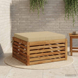 Vidaxl 1-piece zitkussen soest 100% polyester beige 60 x 60 x 7 cm