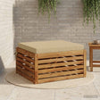 Vidaxl 1-piece zitkussen soest 100% polyester beige 80 x 80 x 7 cm