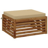 Vidaxl 1-piece zitkussen soest 100% polyester beige 60 x 60 x 7 cm