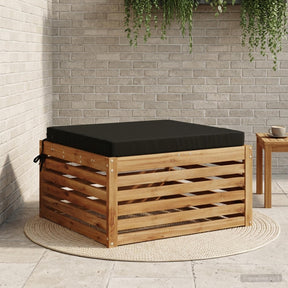 Vidaxl 1-piece zitkussen soest 100% polyester zwart 60 x 60 x 7 cm
