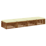 Vidaxl 4-piece zitkussens soest 4 st 100% polyester crèmekleurig