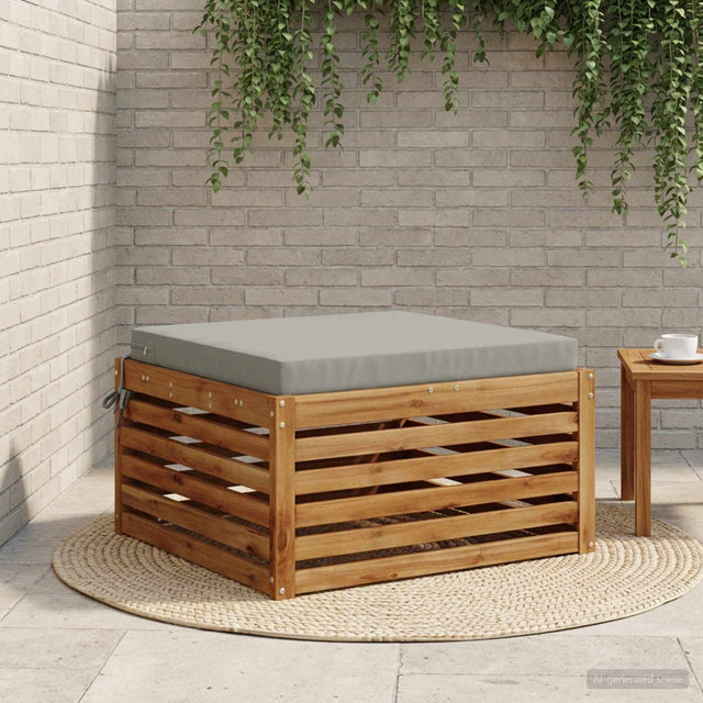 Vidaxl 1-piece zitkussen soest 100% polyester grijs 60 x 60 x 7 cm