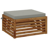 Vidaxl 1-piece zitkussen soest 100% polyester grijs 60 x 60 x 7 cm