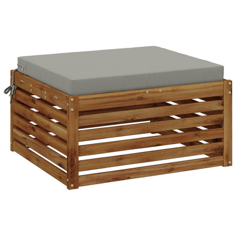 Vidaxl 1-piece zitkussen soest 100% polyester grijs 60 x 60 x 7 cm
