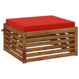 Vidaxl 1-piece zitkussen soest 100% polyester rood 60 x 60 x 7 cm