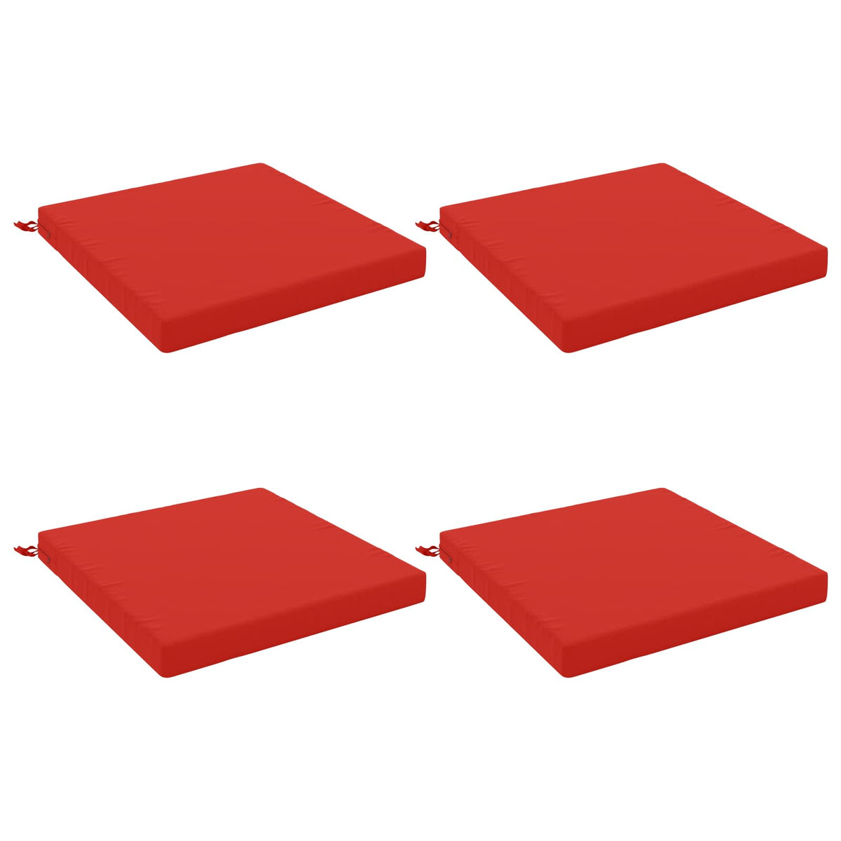 Vidaxl 4-piece zitkussens soest 4 st 100% polyester rood