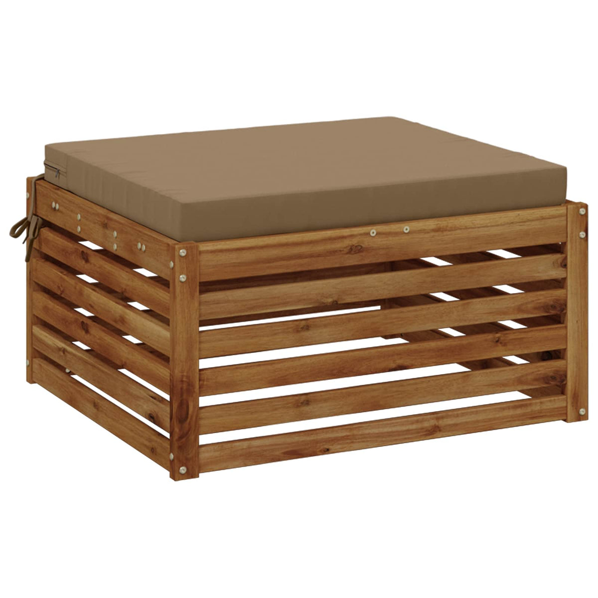 Vidaxl 1-piece zitkussen soest 100% polyester taupe 60 x 60 x 7 cm