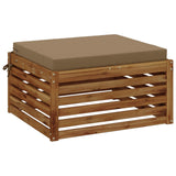 Vidaxl 1-piece zitkussen soest 100% polyester taupe 60 x 60 x 7 cm