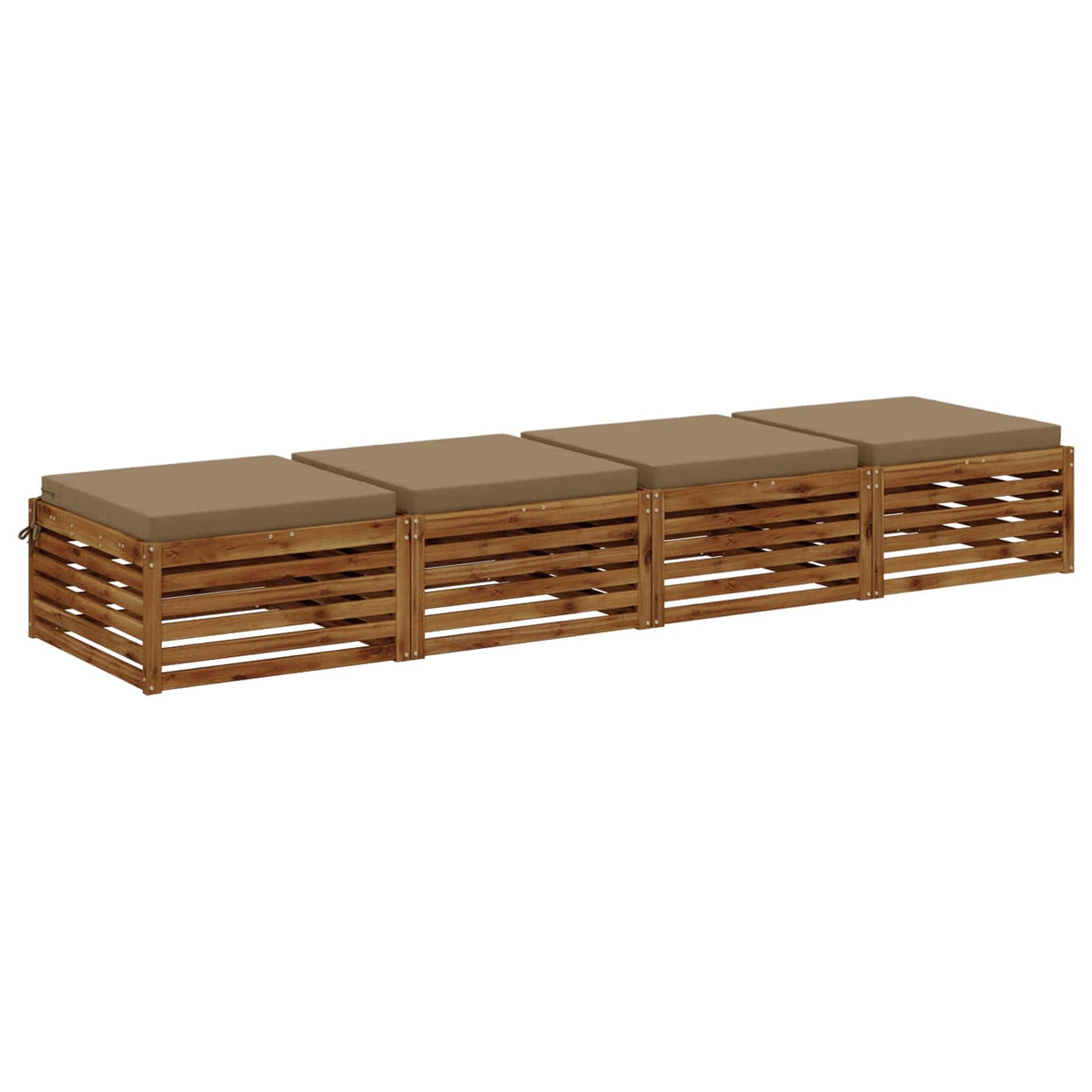 Vidaxl 4-piece zitkussens soest 4 st 100% polyester taupe