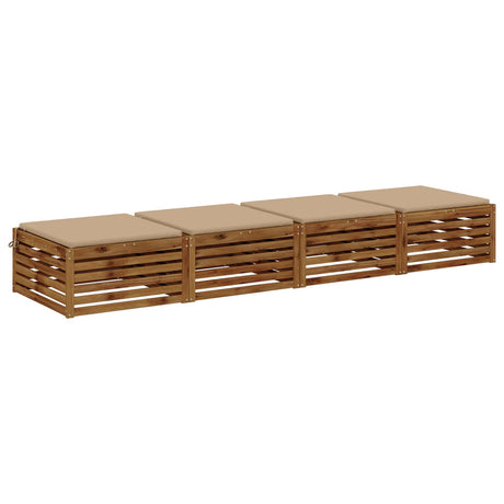 Vidaxl 4-piece zitkussens soest 4 st 100% polyester zand