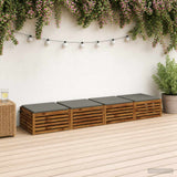 Vidaxl 4-piece zitkussens soest 4 st 100% polyester grijs