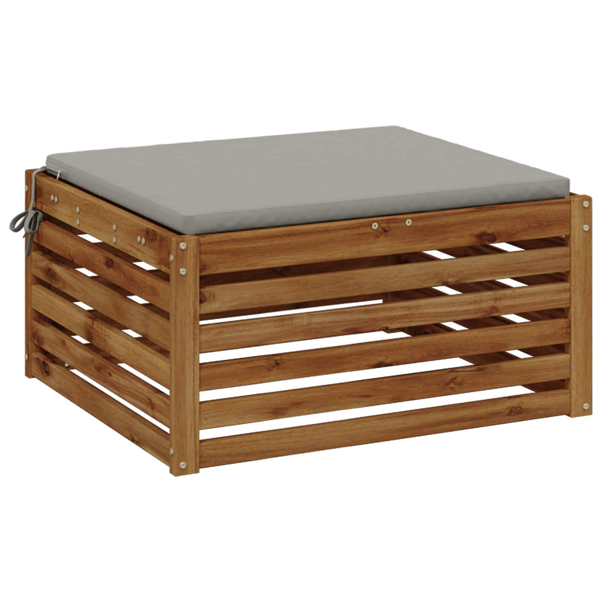 Vidaxl 1-piece zitkussen soest 100% polyester grijs 70 x 70 x 3 cm