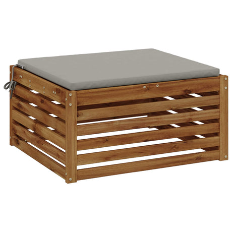 Vidaxl 1-piece zitkussen soest 100% polyester grijs 70 x 70 x 3 cm