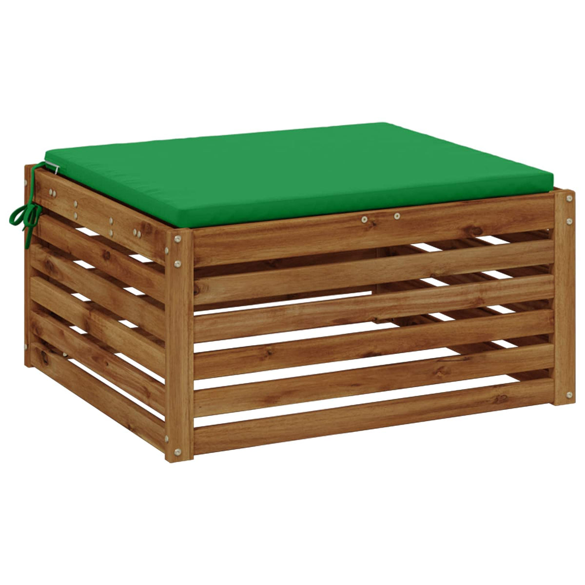 Vidaxl 1-piece zitkussen soest 100% polyester groen 70 x 70 x 3 cm