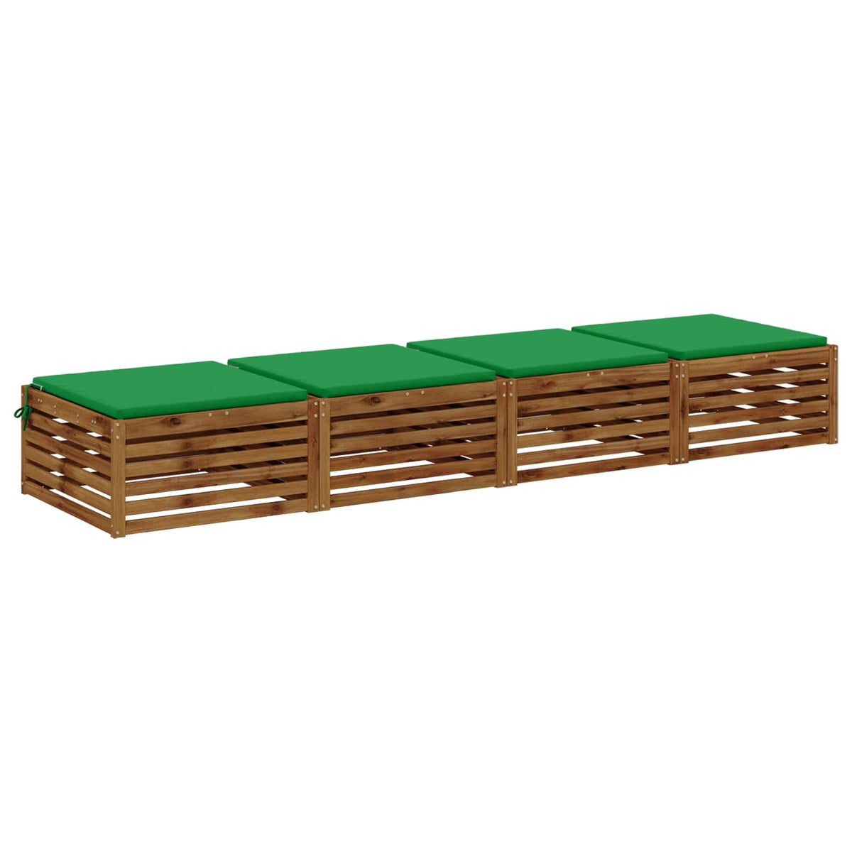 Vidaxl 4-piece zitkussens soest 4 st 100% polyester groen
