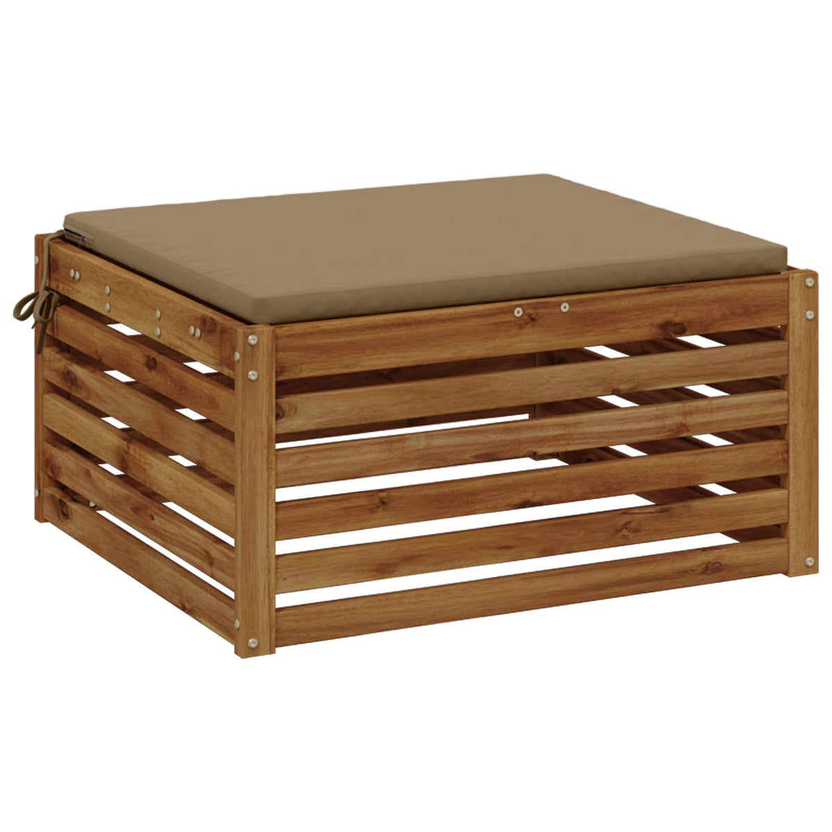 Vidaxl 1-piece zitkussen soest 100% polyester taupe 70 x 70 x 3 cm