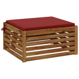 Vidaxl 1-piece zitkussen soest 100% polyester wijnrood 70 x 70 x 3 cm