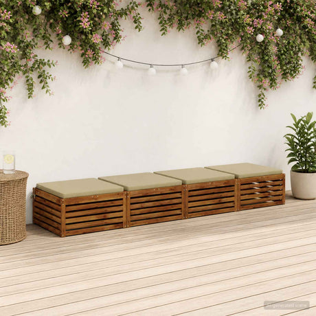 Vidaxl 4-piece zitkussens soest 4 st 100% polyester lichtgroen