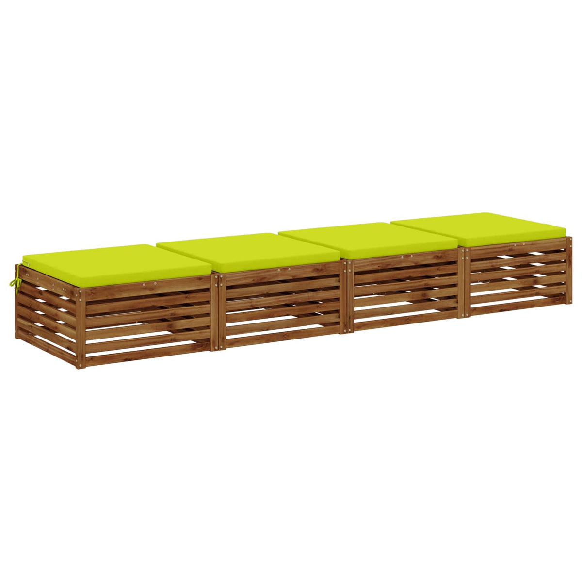 Vidaxl 4-piece zitkussens soest 4 st 100% polyester helder groen