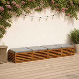 Vidaxl 4-piece zitkussens soest 4 st 100% polyester grijs