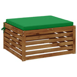 Vidaxl 1-piece zitkussen soest 100% polyester groen 70 x 70 x 5 cm