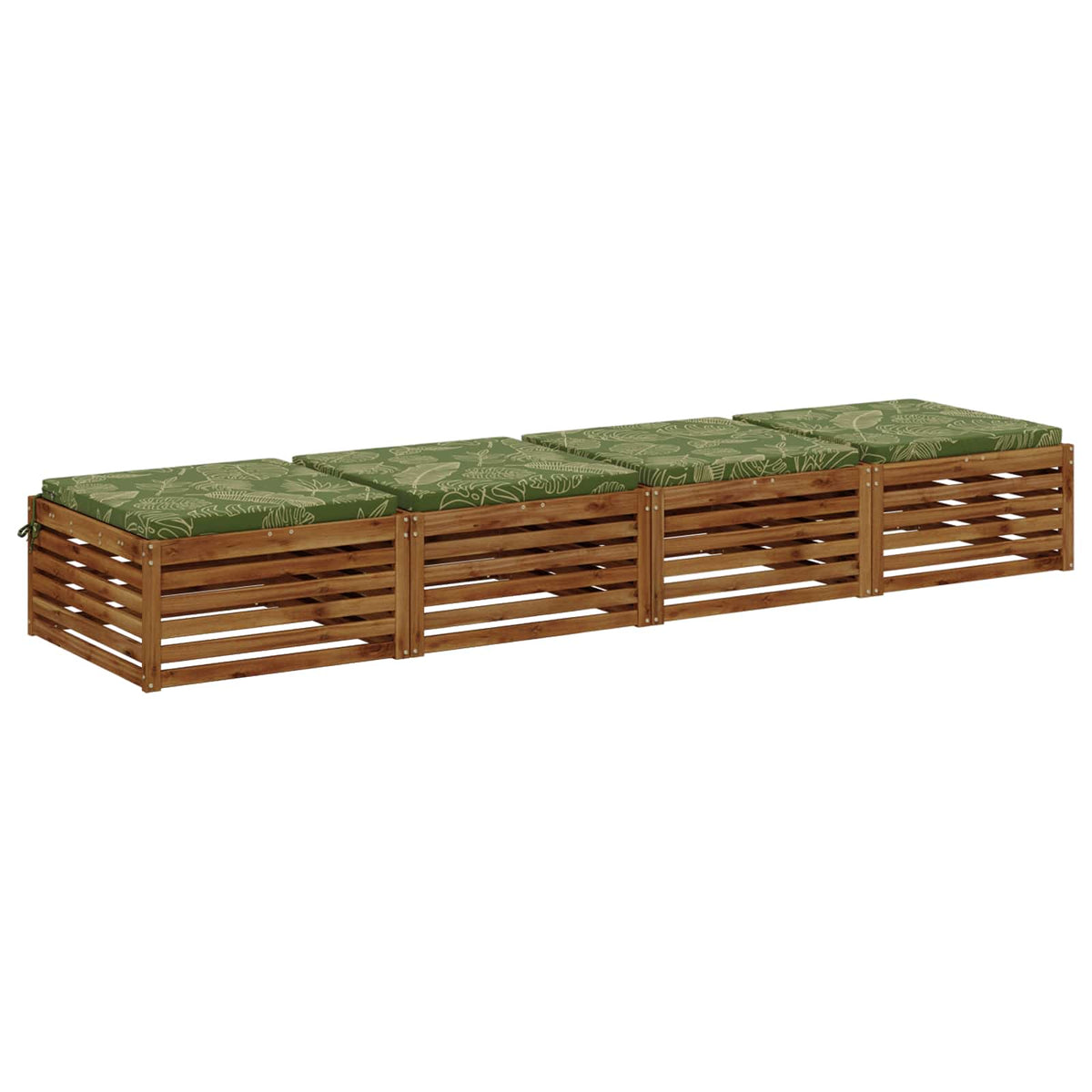 Vidaxl 4-piece zitkussens soest 4 st 100% polyester bladontwerp
