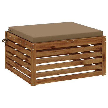 Vidaxl 1-piece zitkussen soest 100% polyester taupe 70 x 70 x 5 cm