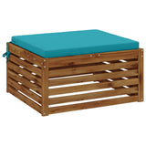 Vidaxl 1-piece zitkussen soest 100% polyester turquoise 70 x 70 x 5 cm