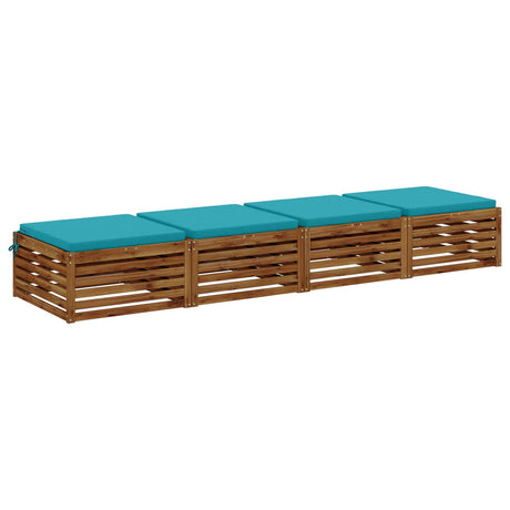 Vidaxl 4-piece zitkussens soest 4 st 100% polyester turquoise
