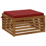 Vidaxl 1-piece zitkussen soest 100% polyester wijnrood 70 x 70 x 5 cm