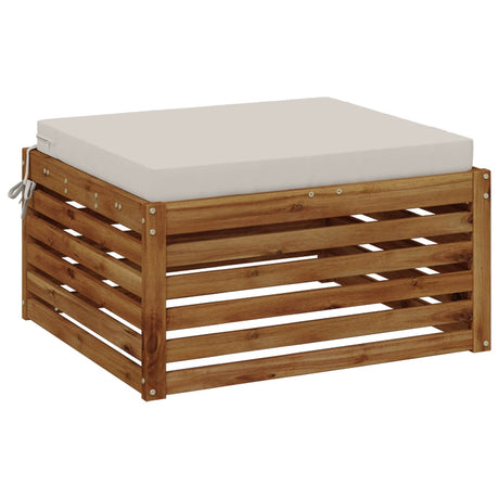 Vidaxl 1-piece zitkussen soest 100% polyester wit 70 x 70 x 7 cm