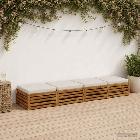 Vidaxl 4-piece zitkussens soest 4 st 100% polyester wit 60 x 60 x 7 cm