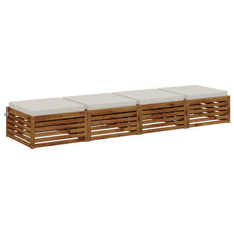 Vidaxl 4-piece zitkussens soest 4 st 100% polyester wit 70 x 70 x 7 cm