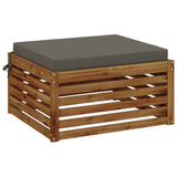 Vidaxl 1-piece zitkussen soest 100% polyester grijs 70 x 70 x 7 cm